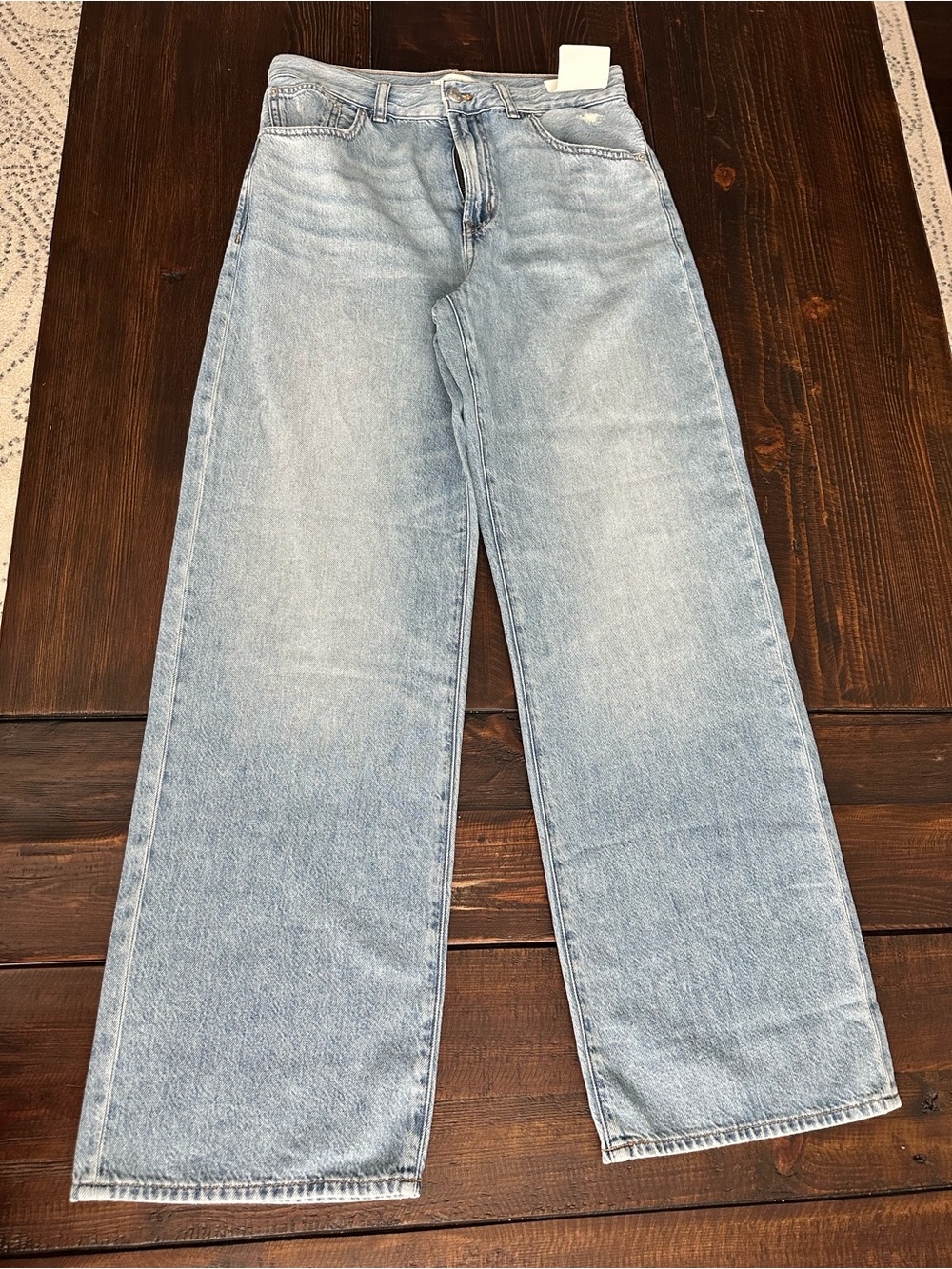 NWT Madewell Perfect Vintage Wide Leg Jean 27 Airy Denim
